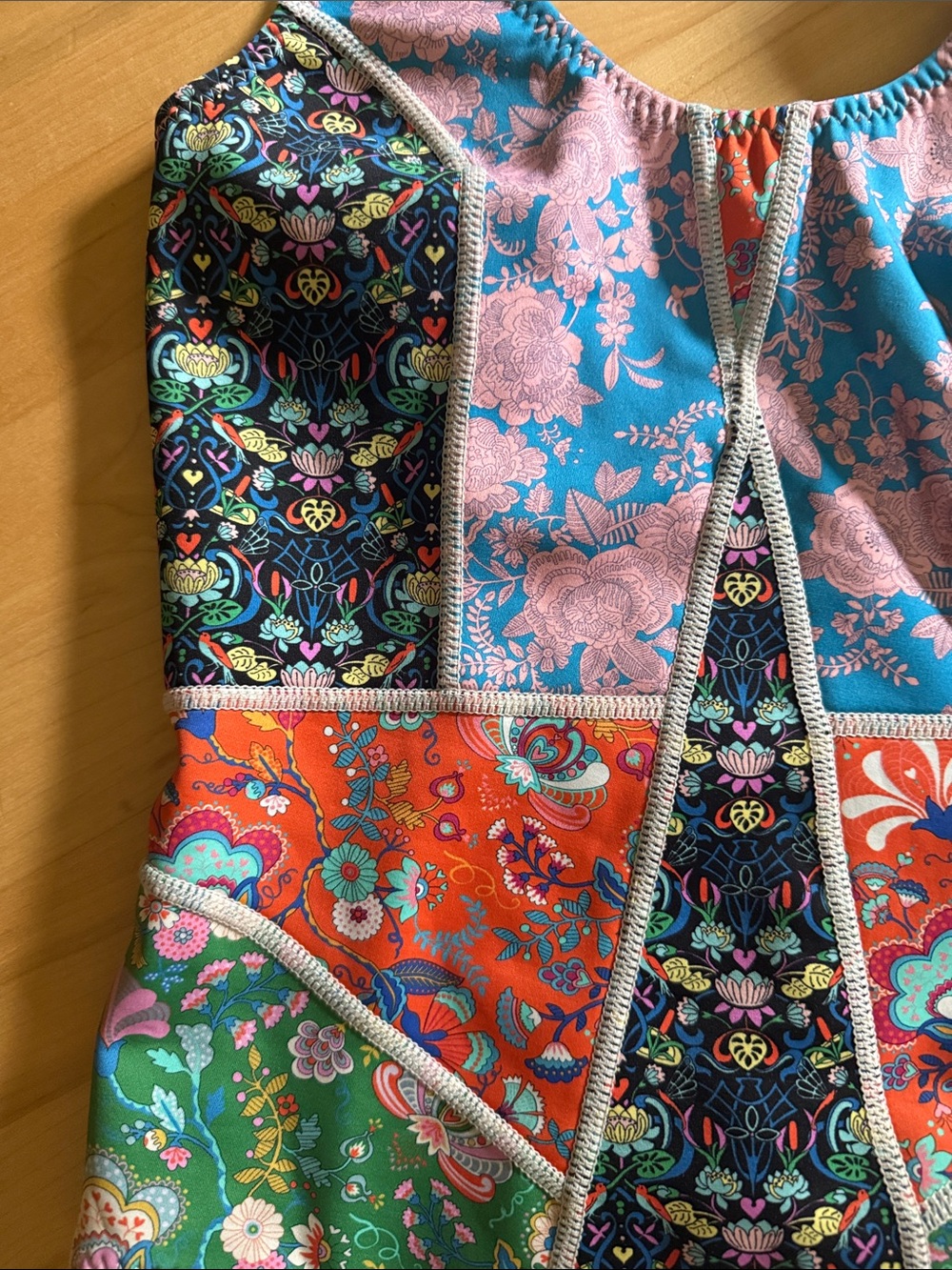 Cynthia Rowley Multicolor Floral Patchwork One-Piece Swimsuit - Picture 7 of 11
